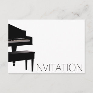 Convite Piano Concert Festival Vip Black White