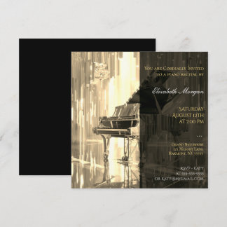 Convite Piano Considerando Dourado