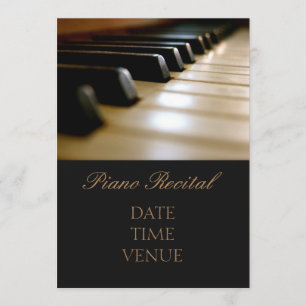 Convite Piano Considerando elegante desempenho de na moda