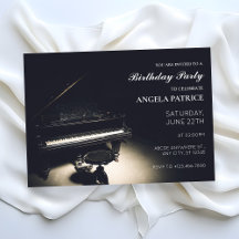 Piano de cauda vintage de aniversário