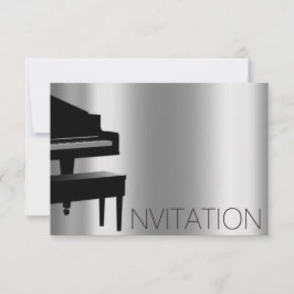 Convite Piano Hause: Minimalismo do concerto Vip Black Aqu