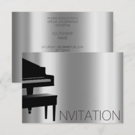 Convite Piano Hause: Minimalismo do concerto Vip Black Aqu