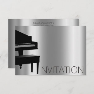 Convite Piano Hause: Minimalismo do concerto Vip Black Aqu
