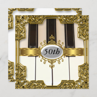 Convite Piano Keys Festa de aniversário Glamor Hot Invitat