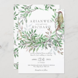 Convite Pica-Pau Foliage Watercolor Invitation, Woodlan