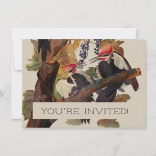 Convite Pica-Pau-Grande de John James Audubon Impressão de