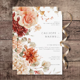 Convite Picante Queda Rust & Blush Boho Floral