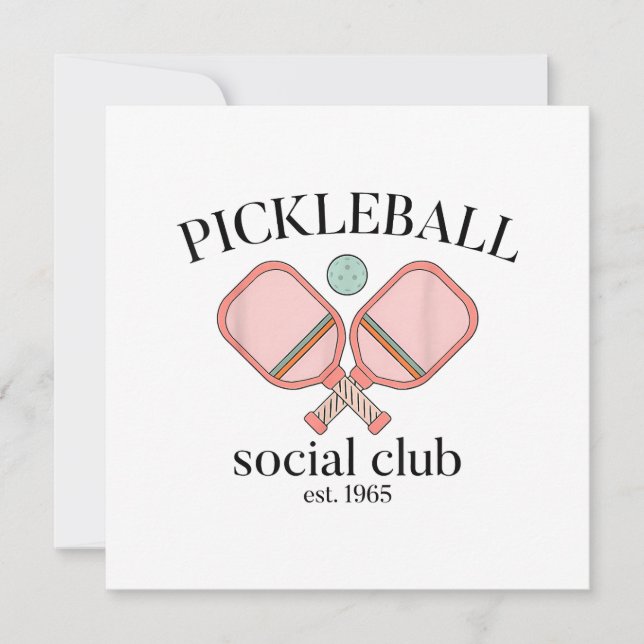 Convite Pickle Ball Social Club EST 1965 Men Women (Frente)