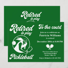 Convite Pickleball aposentado por jogar Pickleball Mulher 