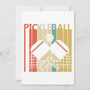 Convite Pickleball Retro Vintage
