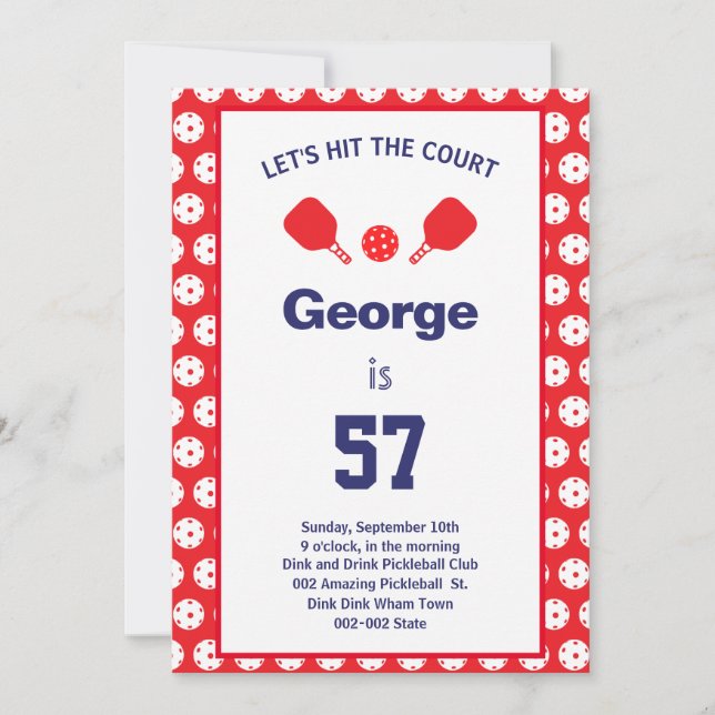 Convite 🤩 Pickleball + RSVP (Frente)