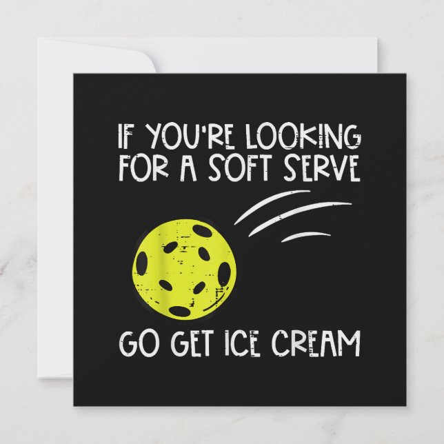 Convite Pickleball Soft Serve Get Sorvete Pickle Ball Me (Frente)