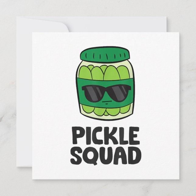 Convite Picle Lover Team Picles Engraçado Pickle Squad (Frente)
