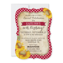 Picnic country com girassóis Aniversário Convide