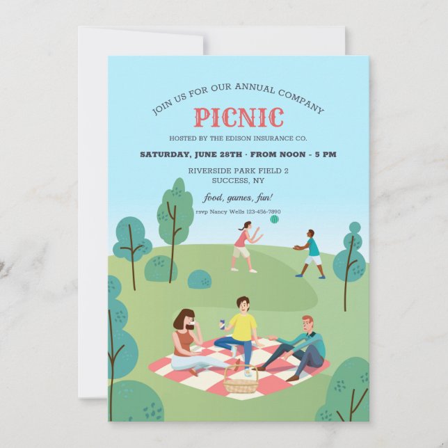 Convite Picnic da empresa (Frente)