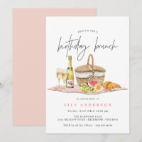 Picnic de aquarela | Cute Casual Birthday Brunch