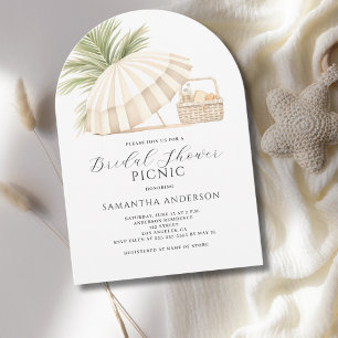 Convite Picnic de Chá de panela de Aquarela Moderna