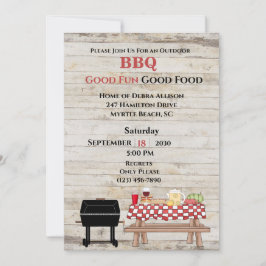 Convite Picnic de grill do exterior do CHURRASCO russo