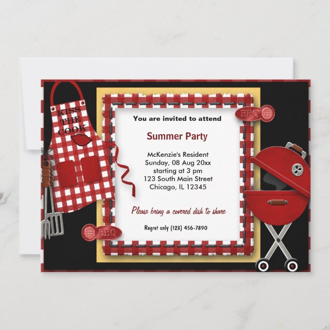 Convite Picnic de verão (Frente)