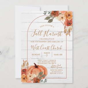 Convite Picnic do Fest do Pumpkin da Colheita de Queda