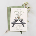 Convite Picnic Mesa Verão Elegante Moderno 50º Aniversário<br><div class="desc">Um elegante e moderno modelo do 50º convite de aniversário para mulheres com tema piquenique, com ilustração de uma mesa piquenique com flores e placas. Um convite divertido, pronto para o 50º aniversário, para uma mulher no seu quinquagésimo aniversário comemorando com um piquenique na festa. Esquema de cor rosa e...</div>
