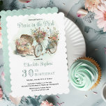 Convite Picnic no partido Park Floral aniversário de 30 an<br><div class="desc">Bonito como um cesto de piquenique e uma bicicleta adornada "Picnic in the Park" design do Partido aniversário de 30 anos do Parque. Design composto por Designs Holiday Hearts.</div>
