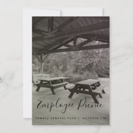 Convite Picnic preto e branco