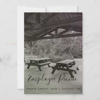 Convite Picnic preto e branco