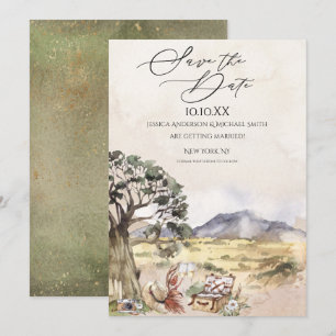 Convite Picnic Sahara Savanna Salve a Data