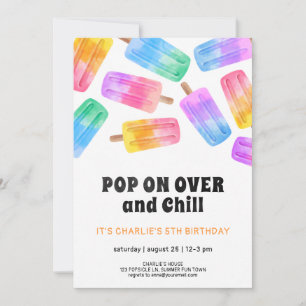 Convite Picolé Divertido Venha Celebrar o 5º Aniversário d