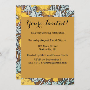 Convite Picpy Art Illustration Flower Nouveau