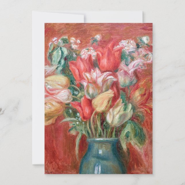 Convite Pierre-Auguste Renoir - Buquê de Tulipas (Frente)