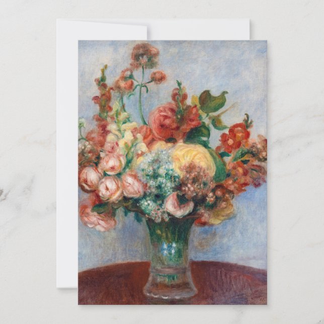 Convite Pierre-Auguste Renoir - Flores em um Vaso (Frente)
