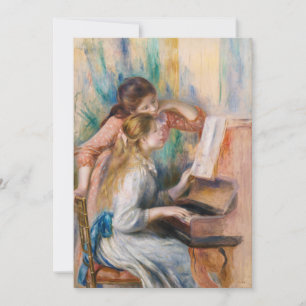 Convite Pierre Auguste Renoir - Jovens Meninas no Piano