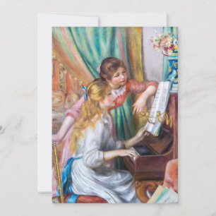Convite Pierre Auguste Renoir - Jovens Meninas no Piano