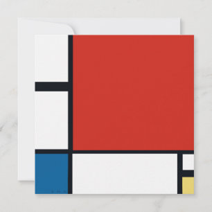 Convite Piet Mondrian - Abstrato Geométrico de Composição