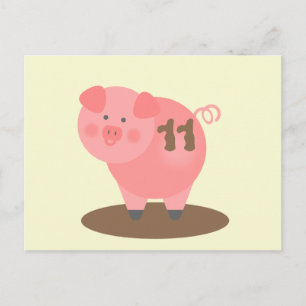 Convite Pig In Mud Birthday
