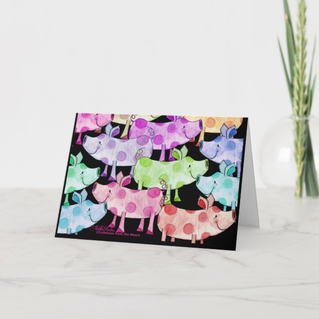 Convite Piggy Collage (Frente)