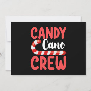 Convite Pijama Feriado da Família Candy Cane Crew
