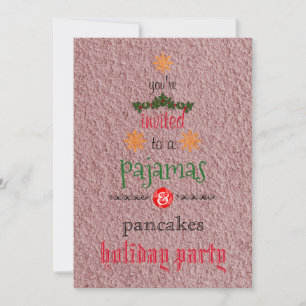 Convite Pijamas de Natal e Panquecas Festa em Família