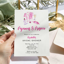 Pijamas e Prosecco Chá de Noiva Listras Rosa