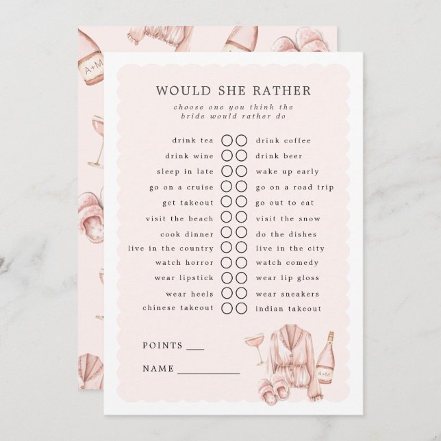 Convite Pijamas e Prosecco Iriam Preferencialmente Jogo (Frente/Verso)