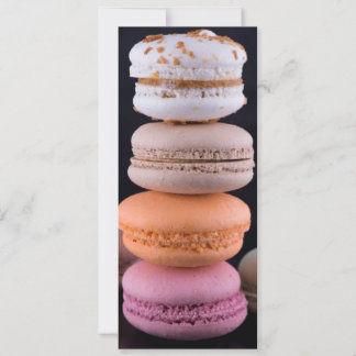 Convite Pilha colorida de Macarons Franceses