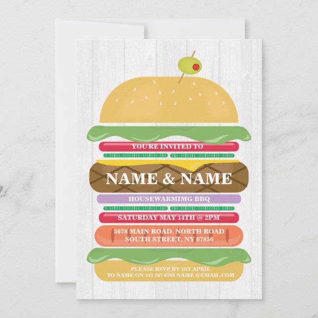 Convite Pilha de CHURRASCOS de Incêndio para Uso Doméstico (Frente)