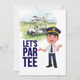 Convite Pilot Aviation Industry Golfer at golf ball  