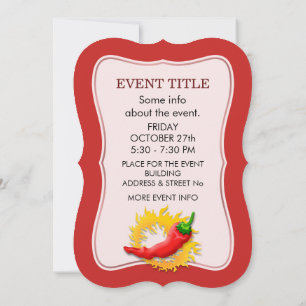 Convite Pimenta com chama