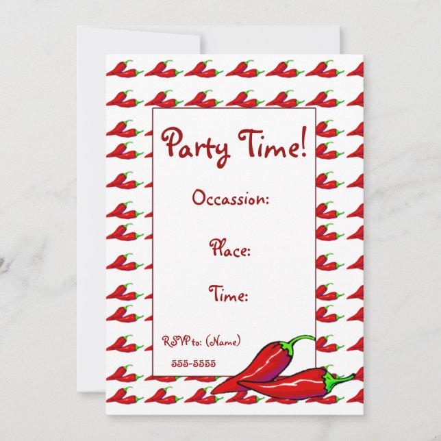 Convite - pimentas da malagueta picante (Frente)