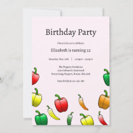 Convite Pimentões-de-casca e pimentões doces longos