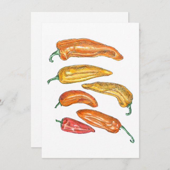 Convite Pimentos doces (Frente/Verso)