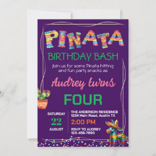 Convite Pinata Birthday Bash